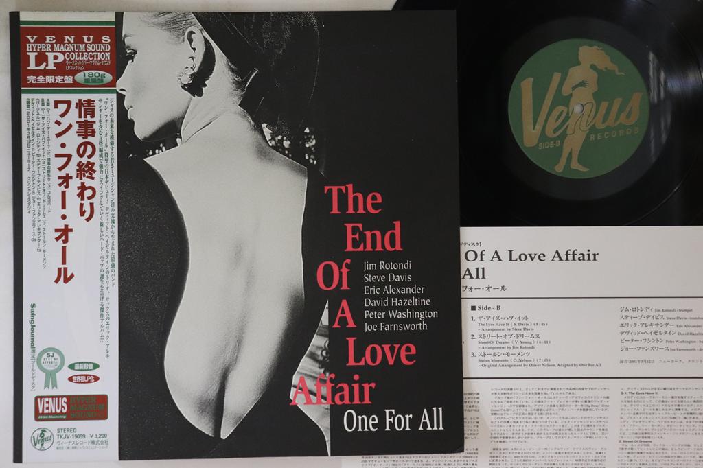 LP Пластинка ONE FOR ALL - End Of A Love Affair TKJV19099 VENUS 2002 Япония Obi Jazz