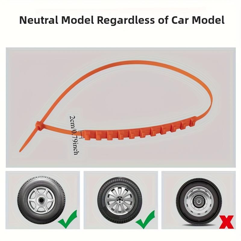 Универсальные противоскользящие цепи на колеса, 10 шт. Многоразовые ремни-стяжки с молнией для зимних автомобильных шин с двойным пазом