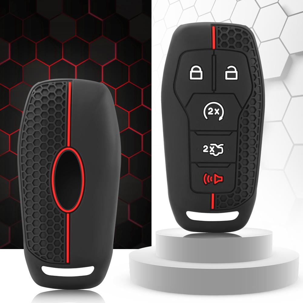 Для Ford F-150 F-250 F-350 F-550 Fiesta Ranger Fusion Mondeo Mustang S-Max Explorer Edge Remote Cover 2018 силиконовый чехол для ключа-брелок