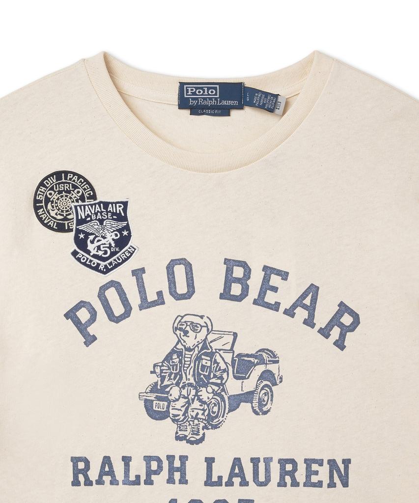 POLO RALPH LAUREN Классический крой Футболка-поло с принтом Медведь Ральф Лорен - Белый
