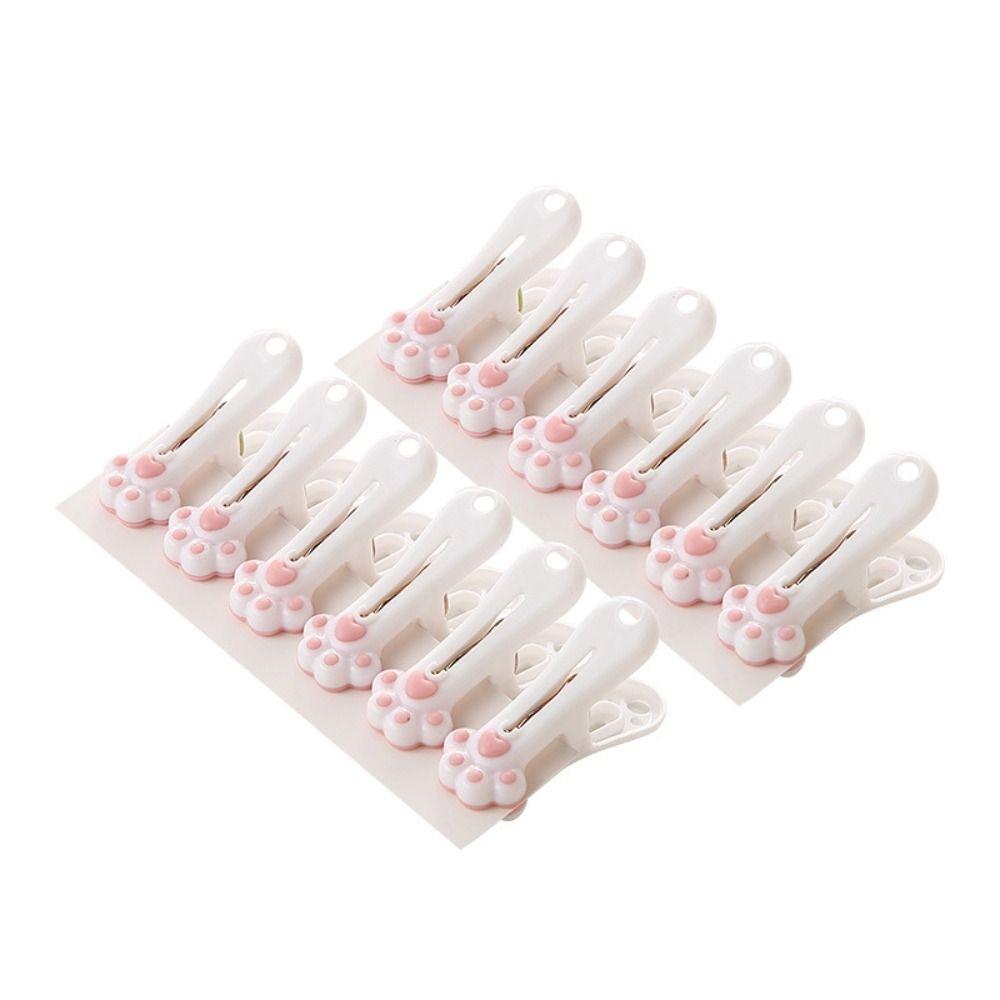 Kawaii Cat Claw Clothespin Plastic Food Bag Clip Multifunctional Clothes Pegs Home