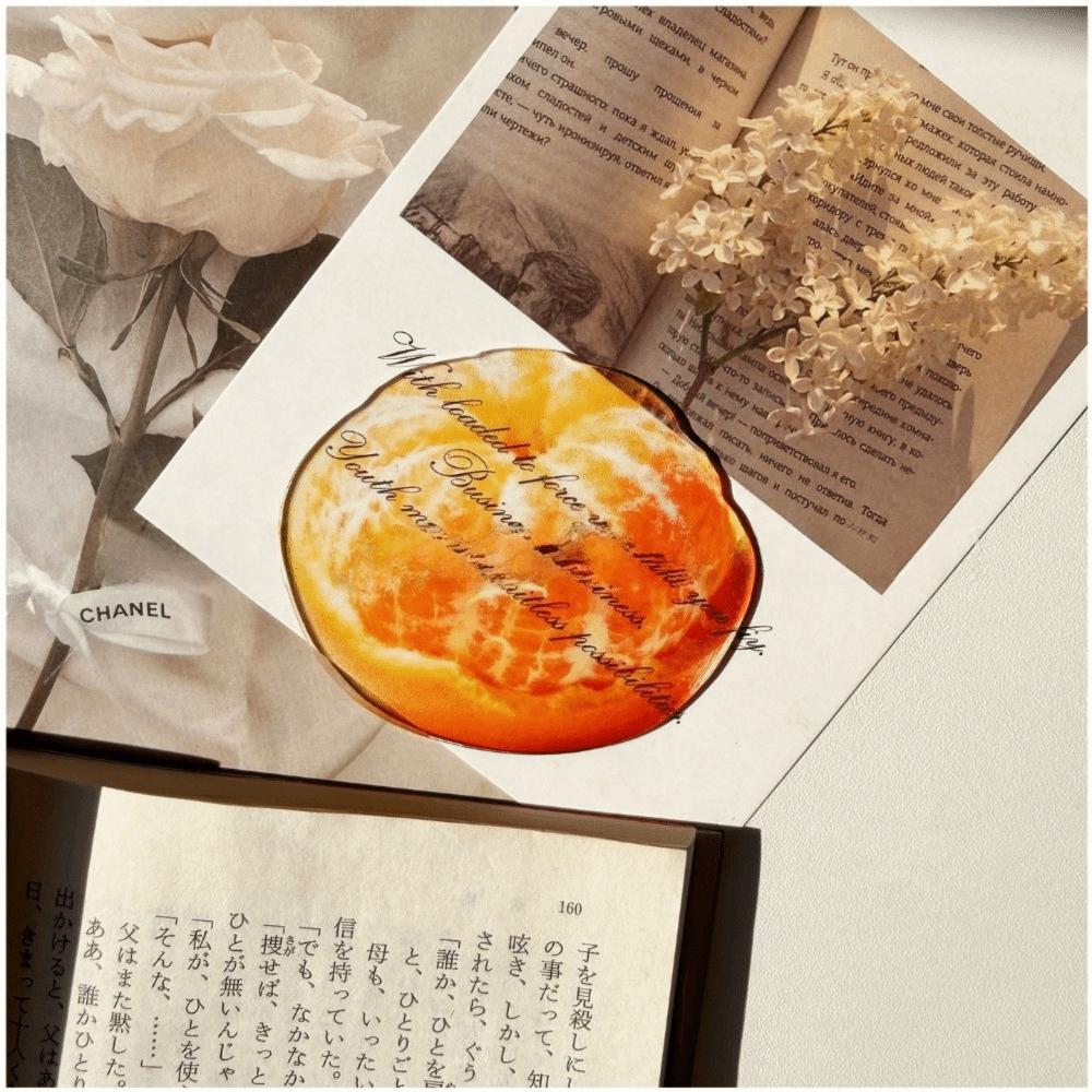 Delicate Apple Bookmark Transparent Simulation Bookmark Cute Grape Tomato Bookmarks  Student Gift