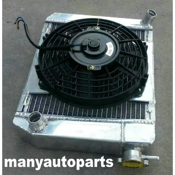 Радиатор+Кожух+Вентилятор 4-рядный Для Rover Mini Cooper S 1275 GT SPI Morris 1959-1997 МТ 1960