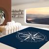 Морской Компас Коридорный Ковер Моющийся Нескользящий Ковер для Зоны Дивана и Кресел в Гостиной Кухонный Коврик для Прихожей Ковер