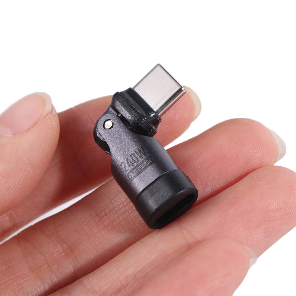 Быстрая передача данных Адаптер USB Type C 180 градусов USB-C на USB-C Преобразователь зарядки USBC 240 В Гибкий адаптер USB-A Female