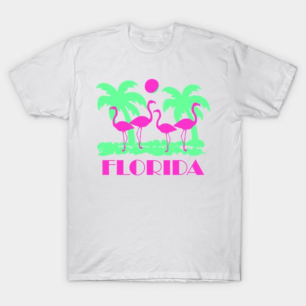 T Shirt Women Florida Flamingos Harajuku Print Kawaii Tshirt Summer Short Sleeve Female T-Shirt Top Tee