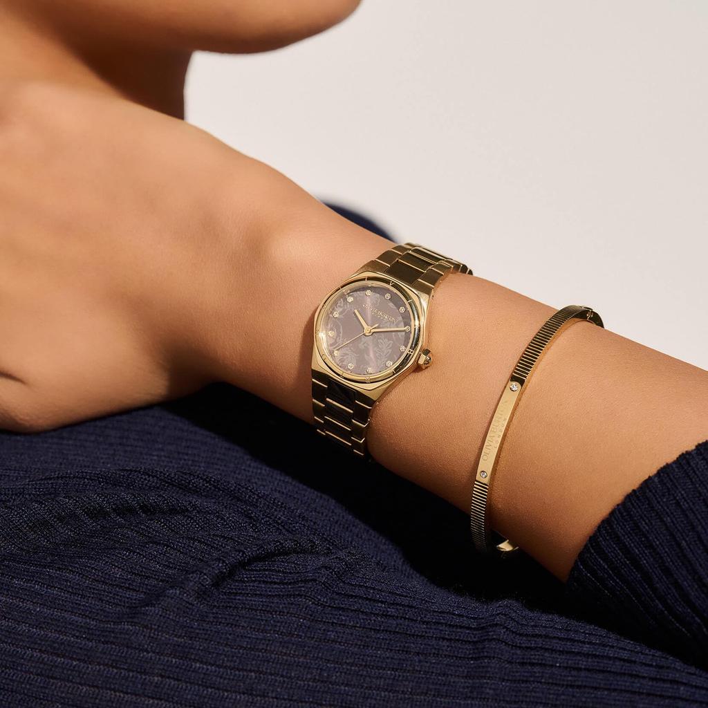 Авторизованный дилер Olivia Burton Watch 24000107 Sports Luxe 28 мм Mini Hexa Mushroom Gold Bracelet Watch [OLIVIA BURTON] Женские и
