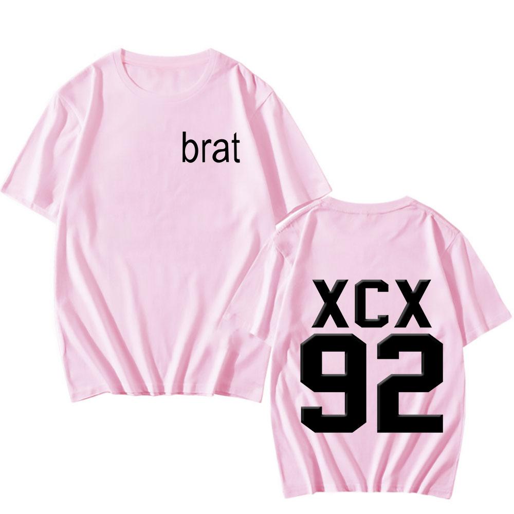 Женская футболка Charli XCX Brat с принтом Харадзюку, уличная, корейская, с коротким рукавом, летняя, хлопковая, панк-топы, удобная одежда