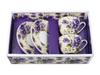 Komplet 2 Filiżanek Ze Spodkami Bratki Zestaw Porcelana Na Prezent
