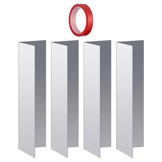 Yousheng 4 шт. Защитные уплотнители для гаражных ворот, металлические защитные щиты для защиты от непогоды, барьер для подметания дверей с клейкой лентой для внутреннего и наружного использования, для домашнего гаража