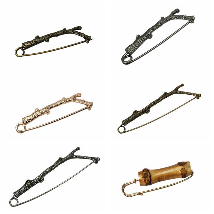 «Брошь-булавка в виде птицы из ретро-сплава с бамбуковой ветвью для женских кардиганов»