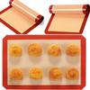 Kitchen Silicone Baking Mat Set Non-Stick Heat for Cookie Sheets Red Baking Tools for Bread Pizza