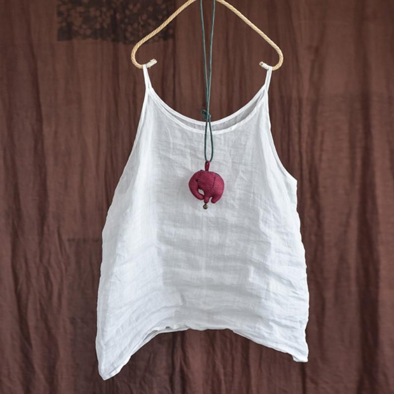 Johnature Женские однотонные майки Ramie, летняя свободная универсальная повседневная одежда