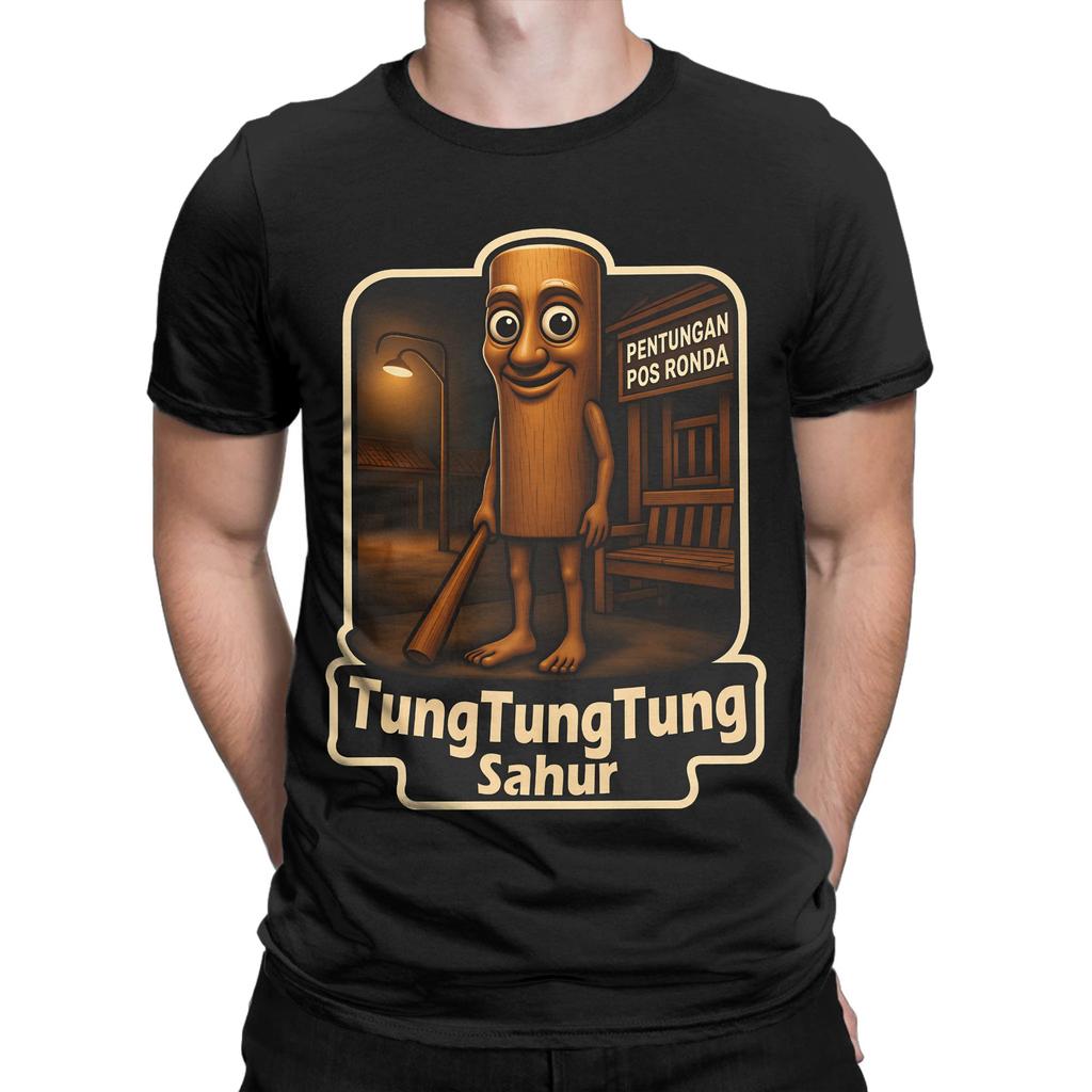 Brainrot Tung Tung Tung 100 Cotton T Shirt For Mens Summer  Streetwear TShirts Crewneck Tees Plus Size Hot Sale Clothes