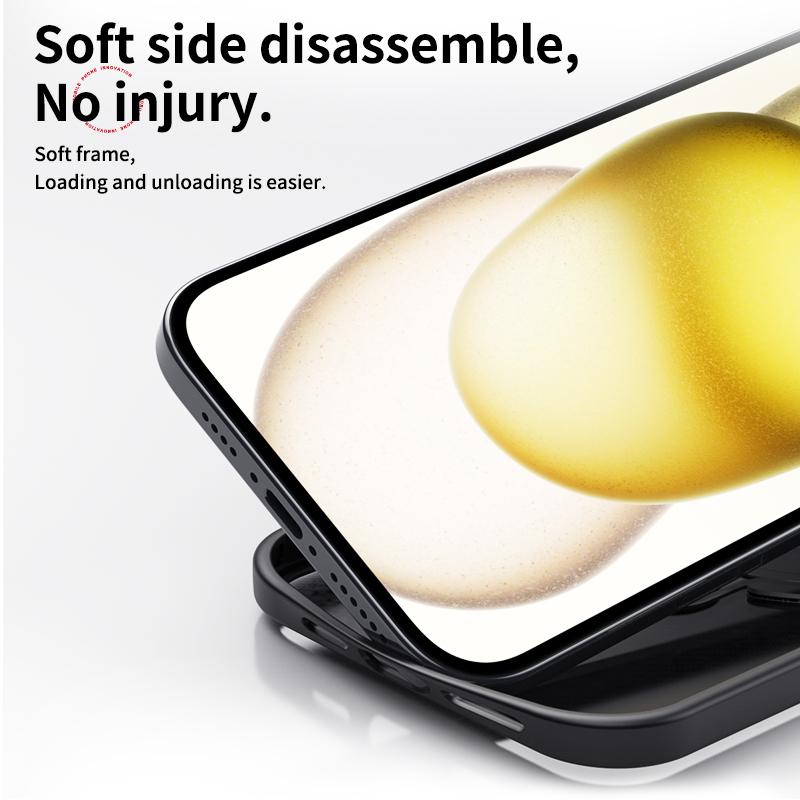 KEYSION Прозрачный матовый чехол для MagSafe для iPhone 16 16 Plus с вращающимся на 360 ° магнитным кольцом-подставкой, противоударная задняя крышка для телефона