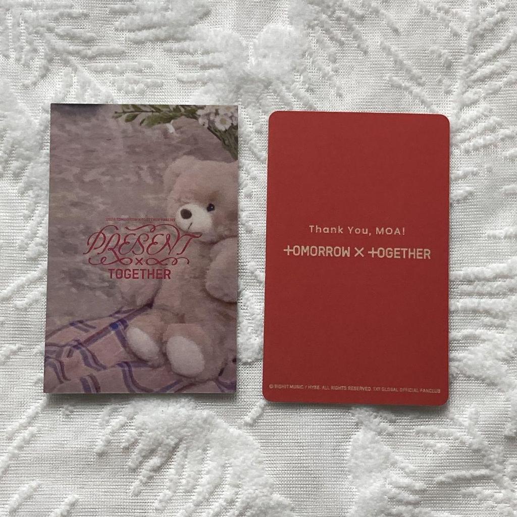 [USED] TXT Taehyung MOAZONE Fan Club FC Bonus Fan Meeting Trading Cards (2 Cards)