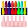 Светящийся клей для нейл-арта Флуоресцентный цветной клей для ногтей Набор клеев для фототерапии Популярный магазин нейл-арта конфетного цвета Специальный