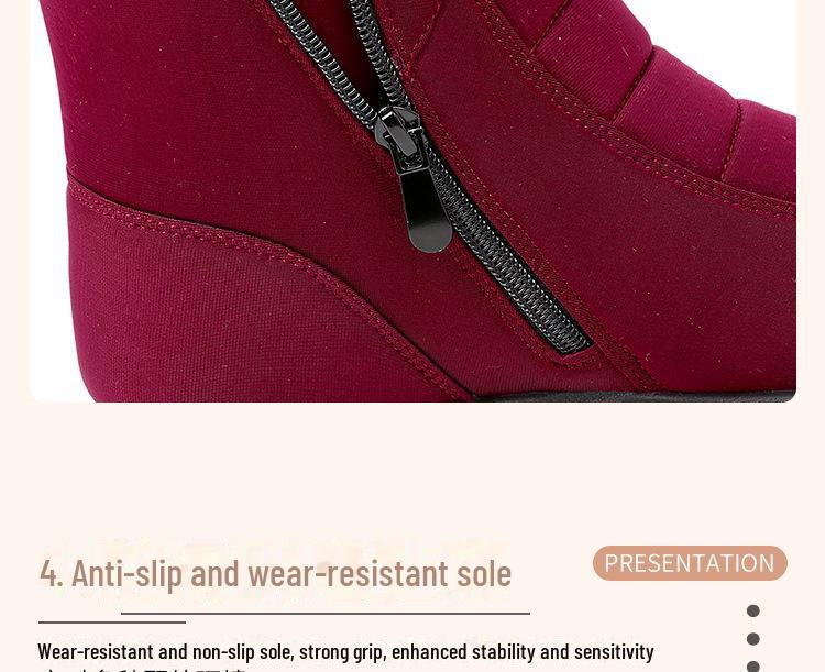 Женские водонепроницаемые зимние ботинки с бархатной подкладкой, нескользящие, теплая зимняя обувь для женщин среднего возраста.