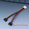 IDE Molex 4-контактный к 2 x SATA Кабель питания Serial ATA Y-разветвитель Двойной удлинитель для жесткого диска Адаптер Разъем