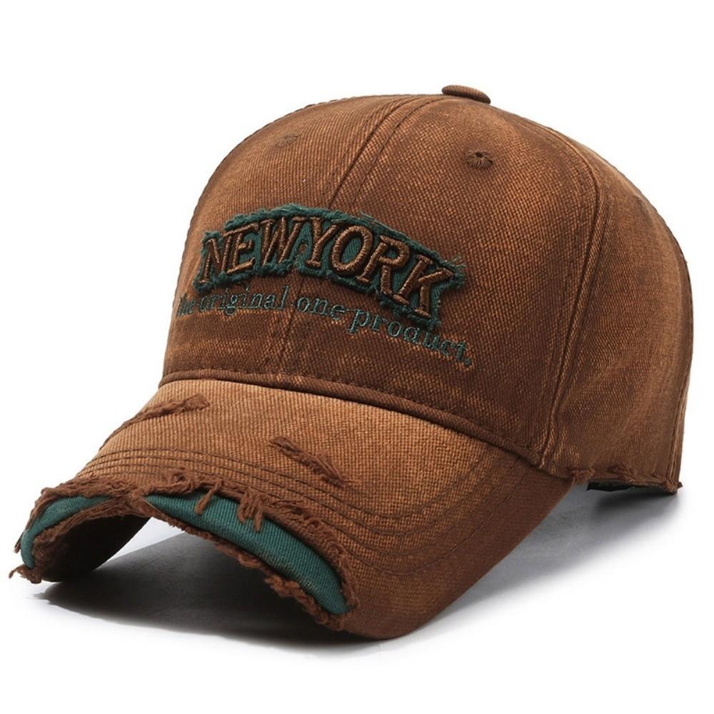 Adjustable Embroidery Baseball Cap Washed Cotton Sunscreen Hats For Man Women Fashion