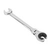 Flexible Head Gear Wrench, 17mm Flare Nut Flex Gear Wrench, Flex Head Ratchet Combination Wrench for Fuel, Brake, and Air Conditioning Pipe Nuts, Open