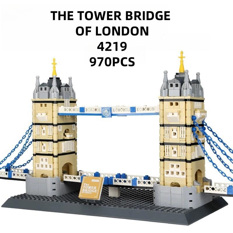 Non-Toxic 970Pcs London Uk Twin Towers Bridge Building Blocks Model Assembly Toy Gift For Adults Kids Birthday Bricks