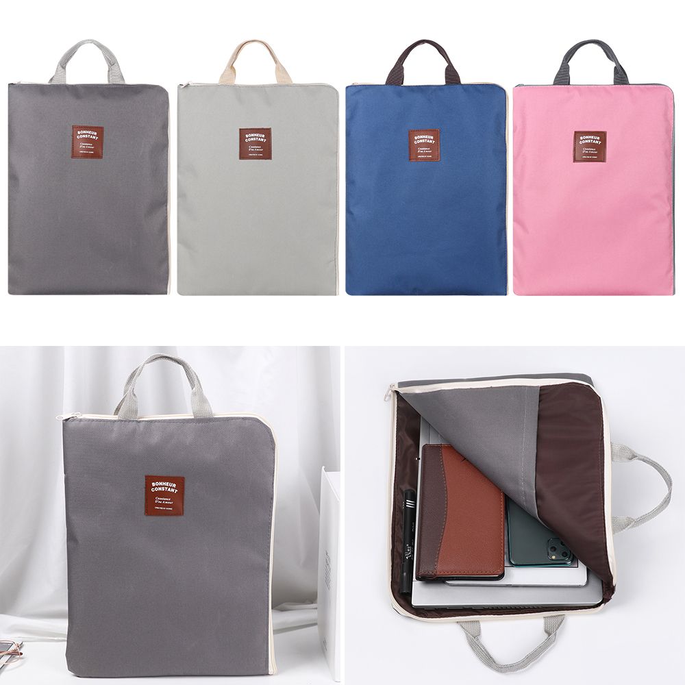 Stationery Zipper Multifunctional Paper Storage Business Briefcase Document Bag A4 File Folder