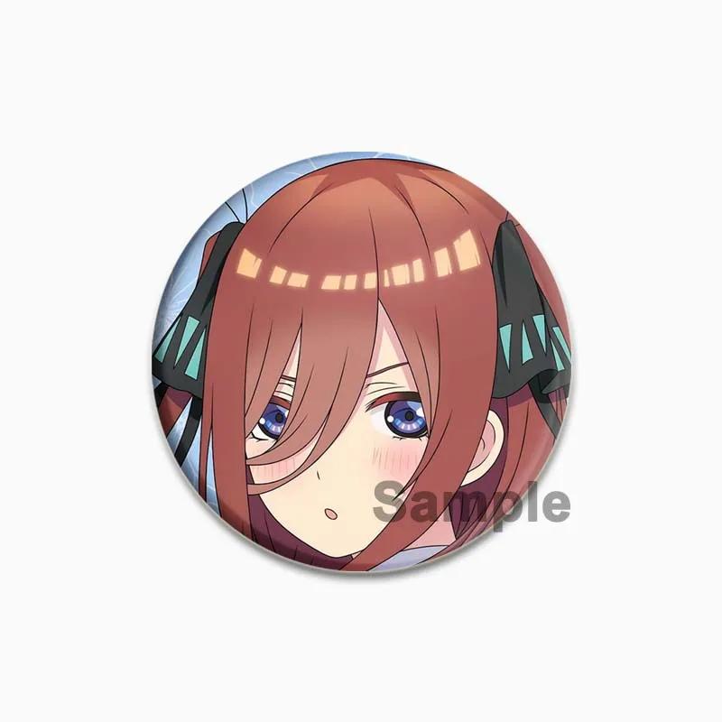 32/44/58 мм Quintessential Quintuplets Pin Handmade Brooch для одежды Cartoon Cosplay Badge Украшение для рюкзака Ювелирные изделия Детский подарок
