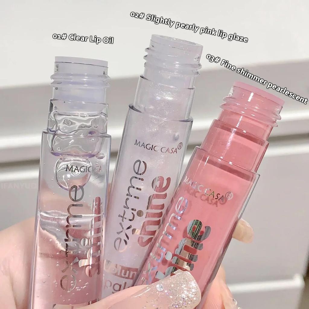 Блеск для губ, зеркальная водная глянцевая глазурь для губ, стойкая жидкая губная помада, прозрачный блестящий праймер, сияющее масло для губ цвета морской волны