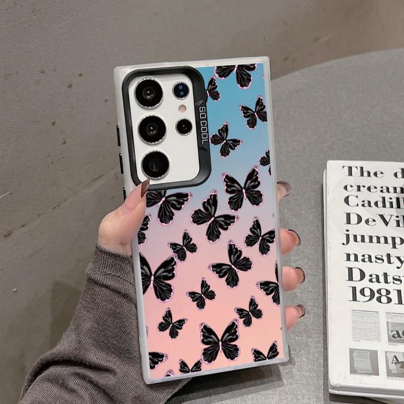 Чехол с рисунком бабочки, устойчивый к падениям, для Xiaomi Redmi 13C Poco C65 Samsung S24 Ultra A55 iPhone 15 Huawei Honor 90, противоударный защитный бампер