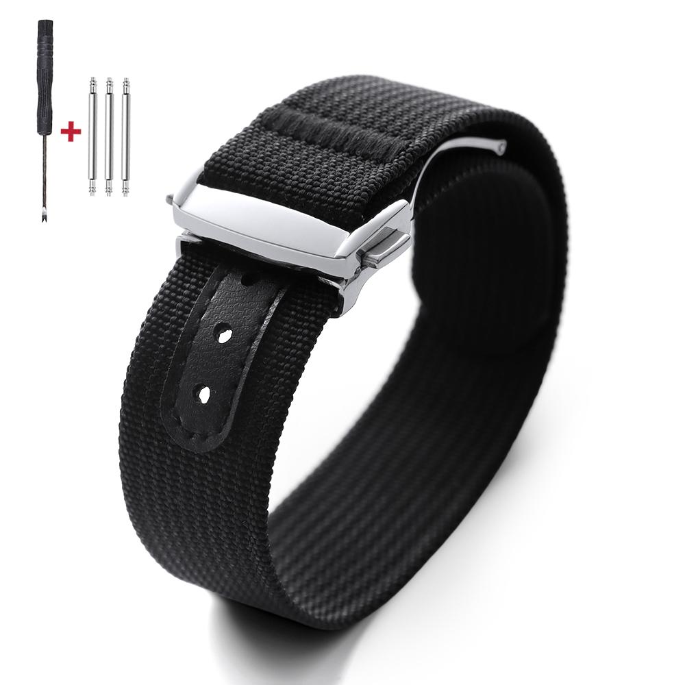 Холщовый нейлоновый ремешок для часов 20 мм для Omega для Swatch MoonSwatch для Seiko Женский Мужской Спортивный Водонепроницаемый Складная застежка Ремешок для часов