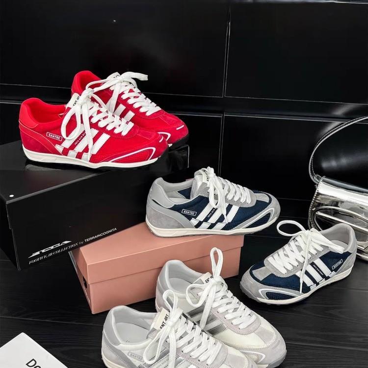 Ретро внутренняя высота увеличивающая немецкие тренировочные туфли женские 2025 новый летний универсальный дышащий сетчатый Forrest Gump обувь на мягкой подошве для альпинизма