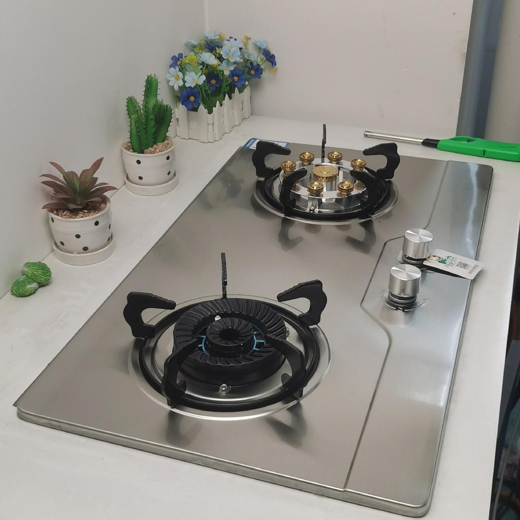 New Household Dual Stove Gas Cooker Kitchen Cooking High Fire Stove Stainless Steel Panel Embedded Gas Stove
