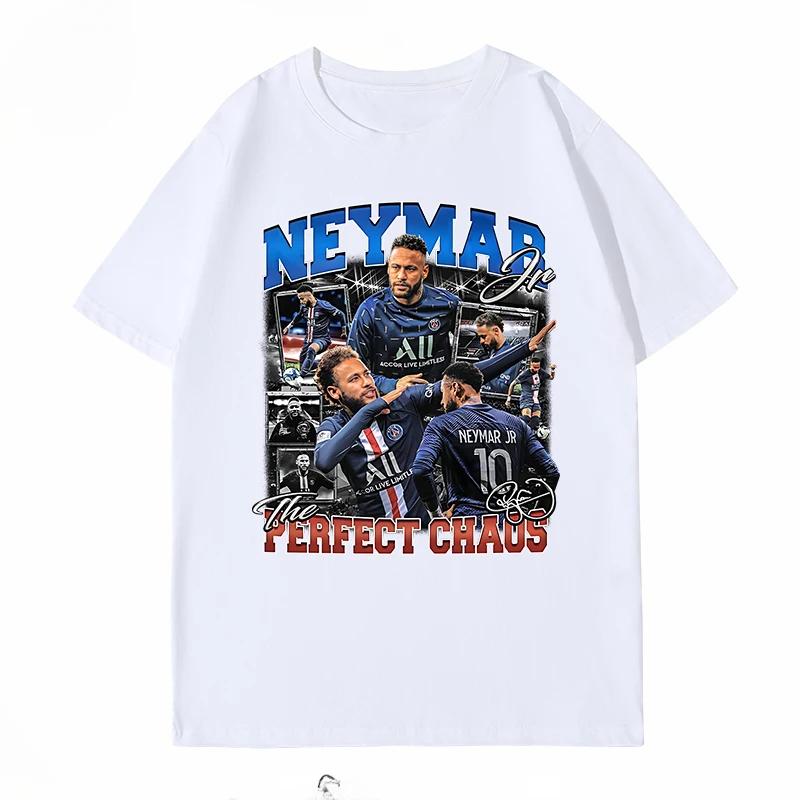 Neymar Neymarjr Heavy Cotton Printing Short-sleeved T-shirt American Retro Short-sleeved Couple Basketball Clothes Versatile