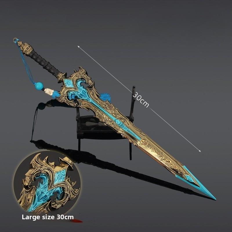 30cm/11.8in The Investiture Of The Gods Sword Weapon Metal Model Anime Cosplay Peripherals Collectible Desk Display Outdoor Toys