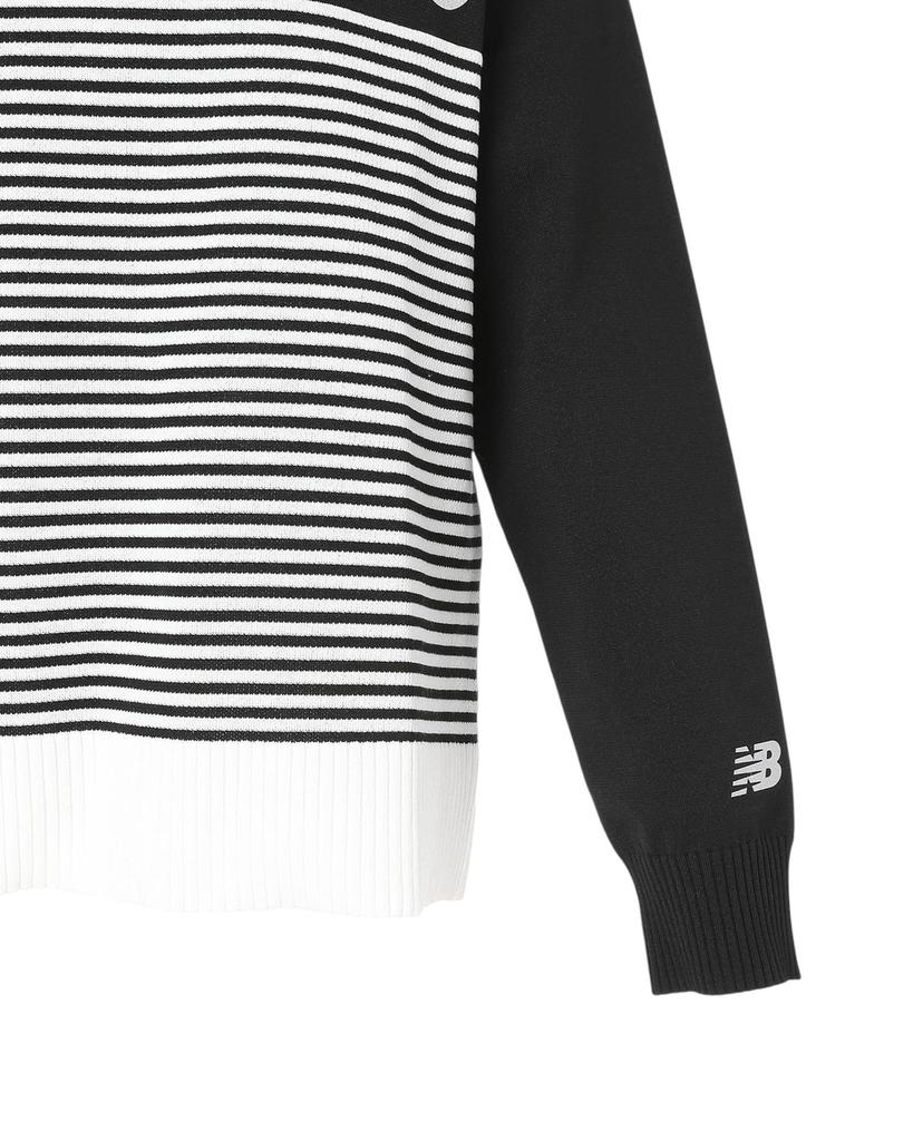 [New Balance] Golf Women's High Neck Knit (14G Logo Double Jacquard) / 012-5270501 010_Black Size2