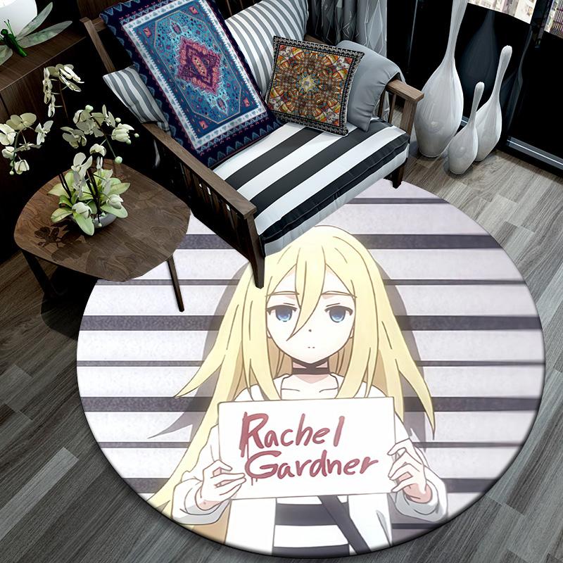 Angels of Death Round Area Rug,Carpet Rug for Living Room Bedroom Sofa Playroom Decor,Non-slip Floor Mat