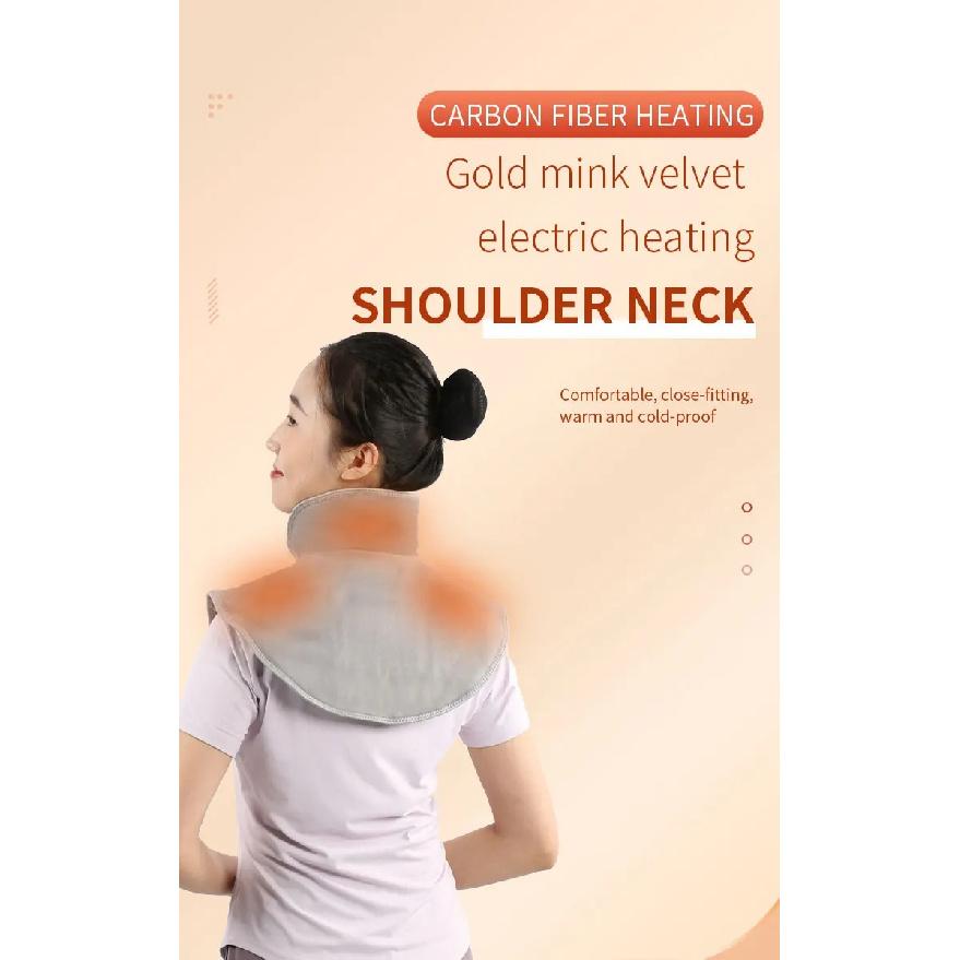 Electric Heating Shoulder Neck Pad Cervical Wrap Three Gear Thermal Compress Massager Vibration Shawl Warm Back Tool Relax Brace