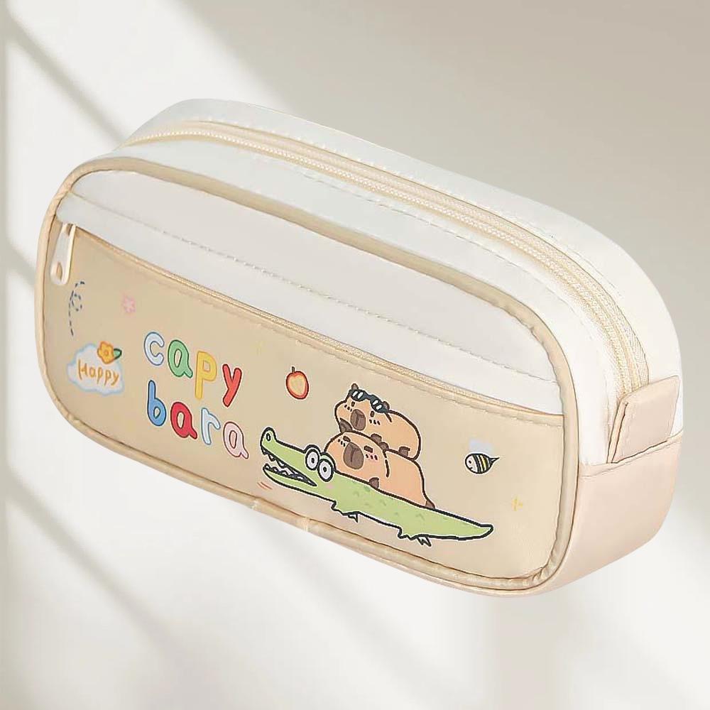 Large Capacity Large Capybara Pen Bag Pencil Case Cartoon Pencil Bag Office
