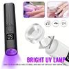 Профессиональная УФ-Светодиодная Лампа-Фонарик для Ногтей с Дисплеем, Перезаряжаемая, Портативная, Настольная, Сушилка для Ногтей, Стойка, УФ-Лампа для Маникюра, Съемная