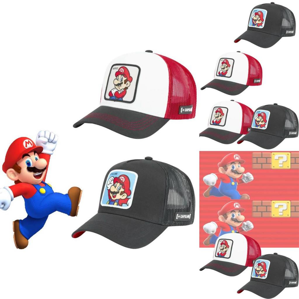 Cute And Sweet Mario Character Cotton Baseball Cap For Protection And Warmth