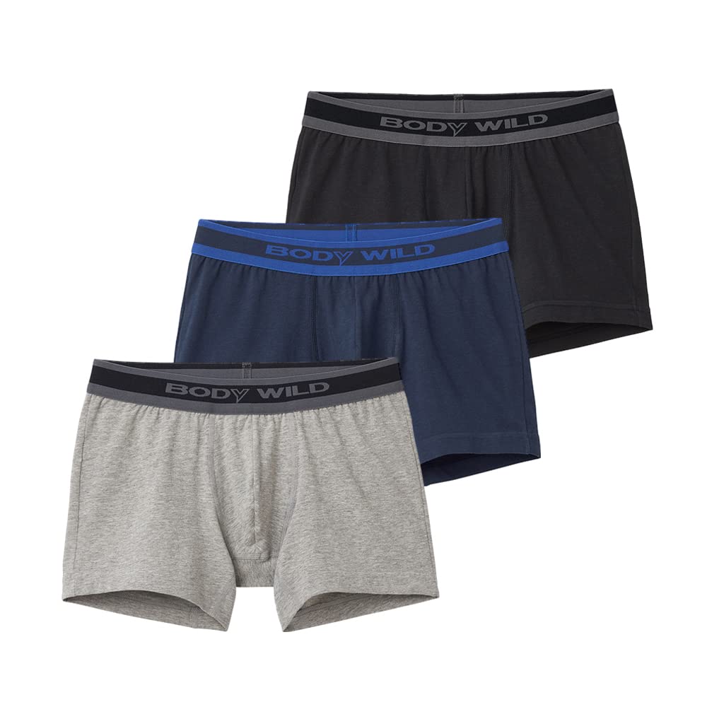 Gunze Boxer Briefs of 3P Boxer Briefs Underwear 9A M [BODY WILD] (Set 3) Men's (3 Colors)