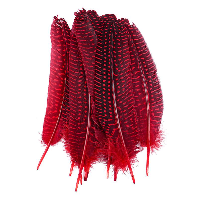 20Pcs57 Big Red Feather Diy Jewelry Accessories Clothing Handicrafts Decorative Materials
