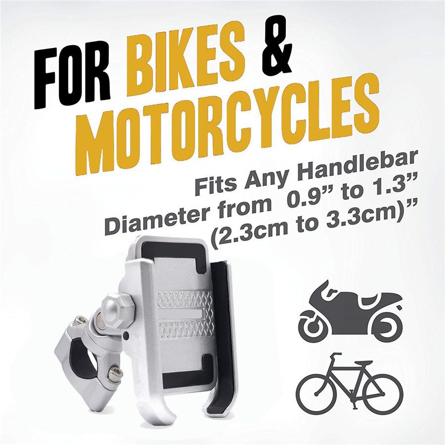 Алюминиевое мотоциклетное крепление на руль велосипеда, держатель 360° для GPS, мобильного сотового телефона