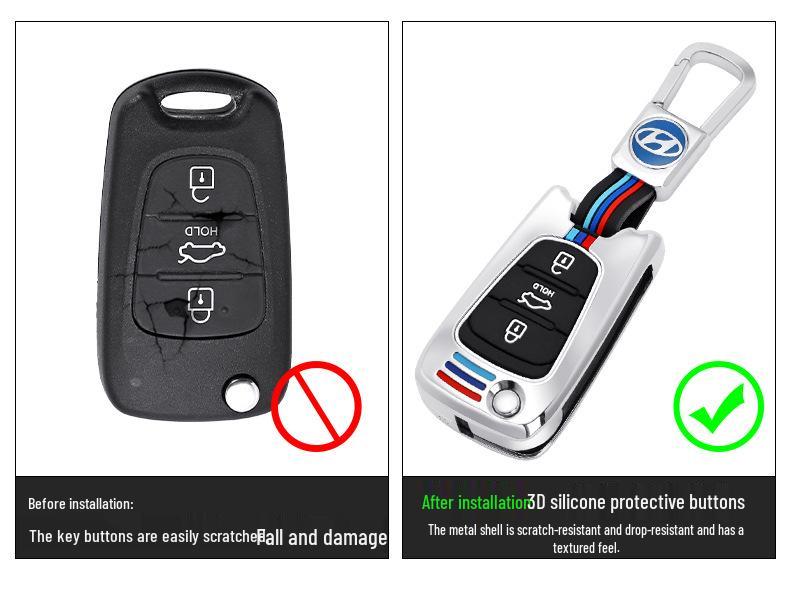 Совместимый чехол для ключа для Hyundai: Elantra, Langdong, Reina, Sonata 8, ix35, Lingdong, ix25
