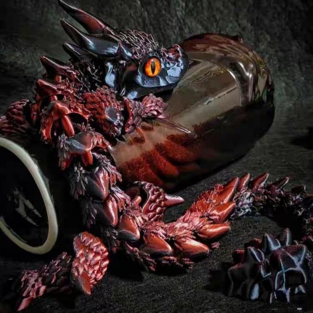 Цельноформованный 3D-печатный дракон 3D-игрушки-драконы с шарнирами Декорация для ландшафтного дизайна