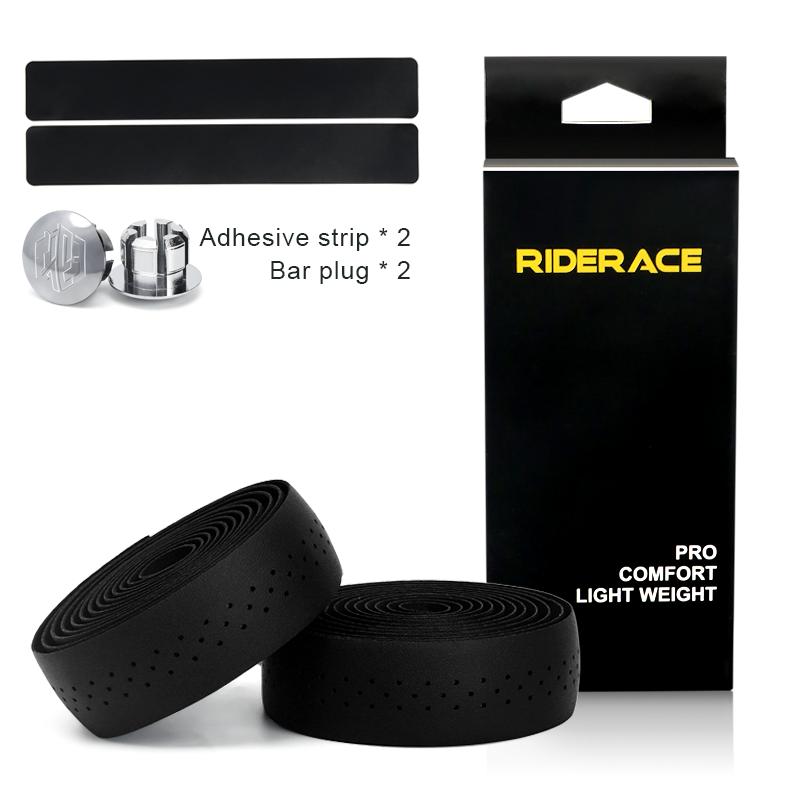 Лента для руля велосипеда из искусственной кожи, перфорированная, дышащая, мягкая, лента для руля шоссейного велосипеда с 2 заглушками, противоскользящая, амортизирующая