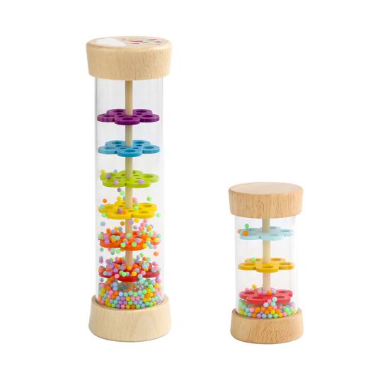 Детская игрушка-палка для дождя для младенцев, погремушка-трубка для малышей, обучающая игрушка-бусина для дождя