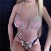 Модная сексуальная блестящая цепочка для тела со стразами, женская пляжная цепочка, бикини, украшения для тела, подарок