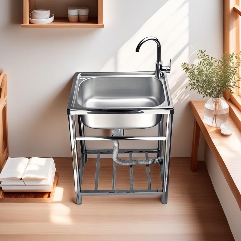 TLXT Нержавеющая сталь Одинарная раковина с напольной подставкой